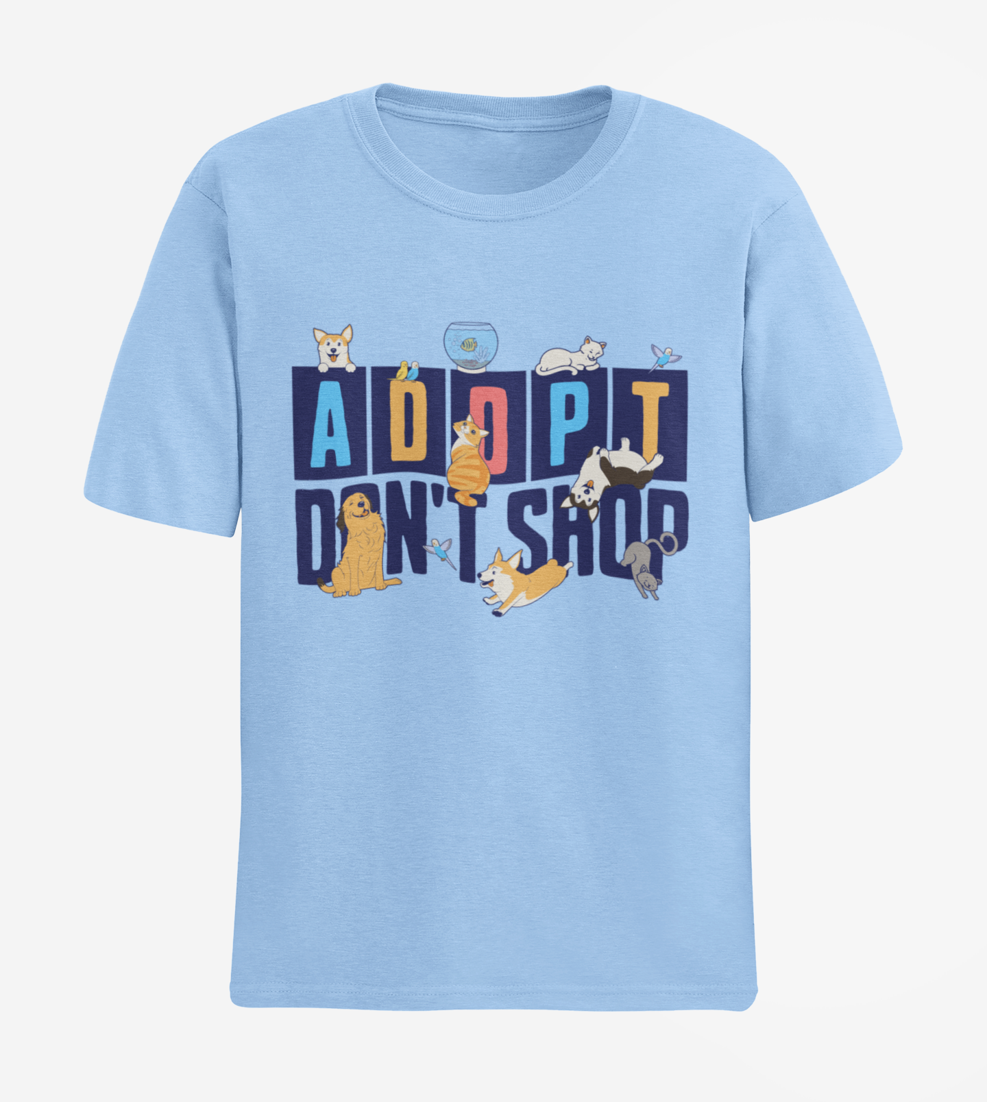 Adopt Don't Shop Unisex Half Sleeve T-shirt