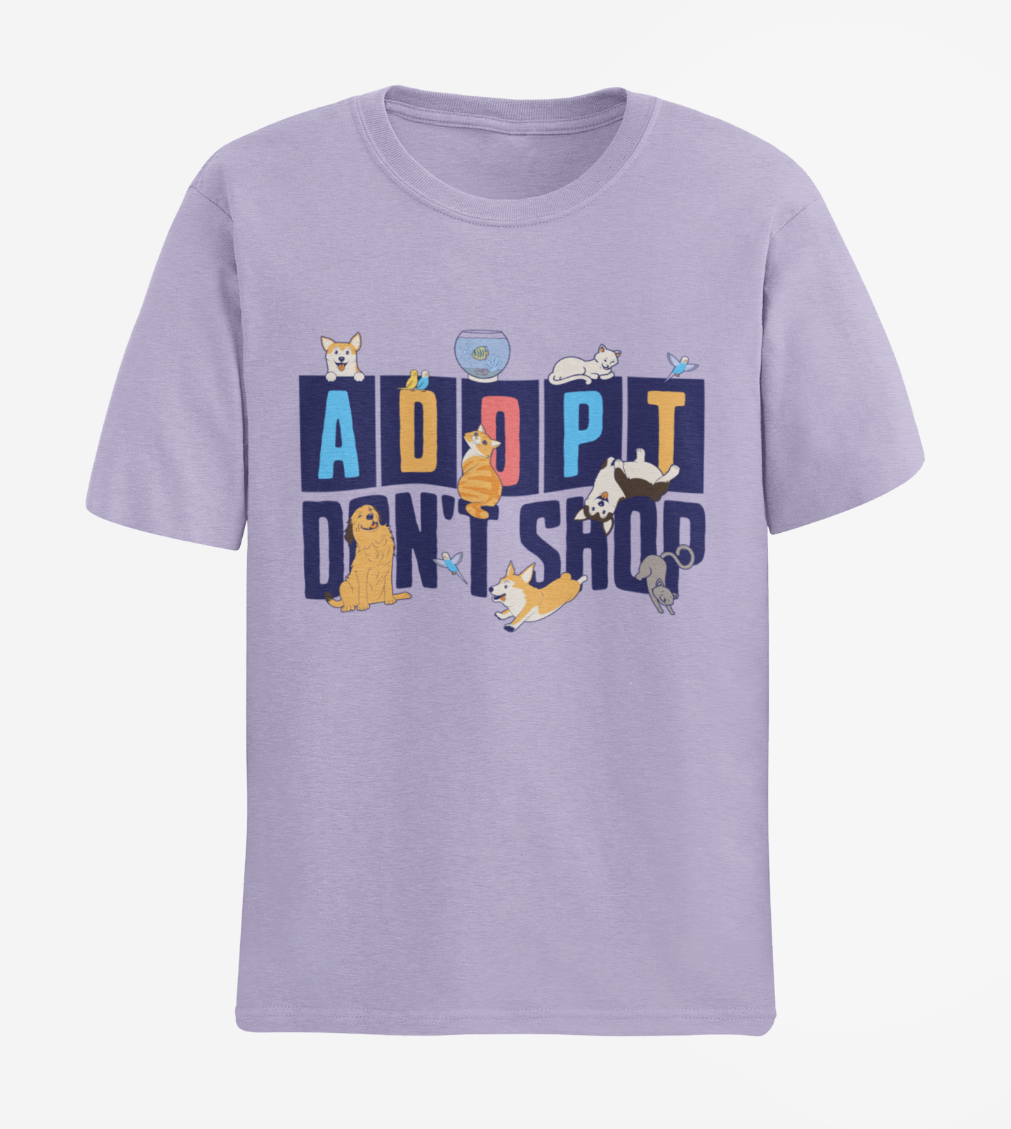 Adopt Don't Shop Unisex Half Sleeve T-shirt