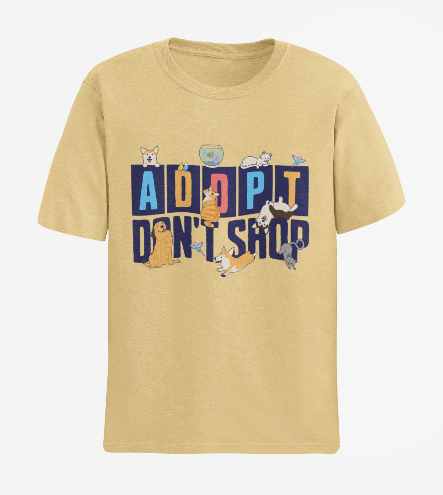 Adopt Don't Shop Unisex Half Sleeve T-shirt