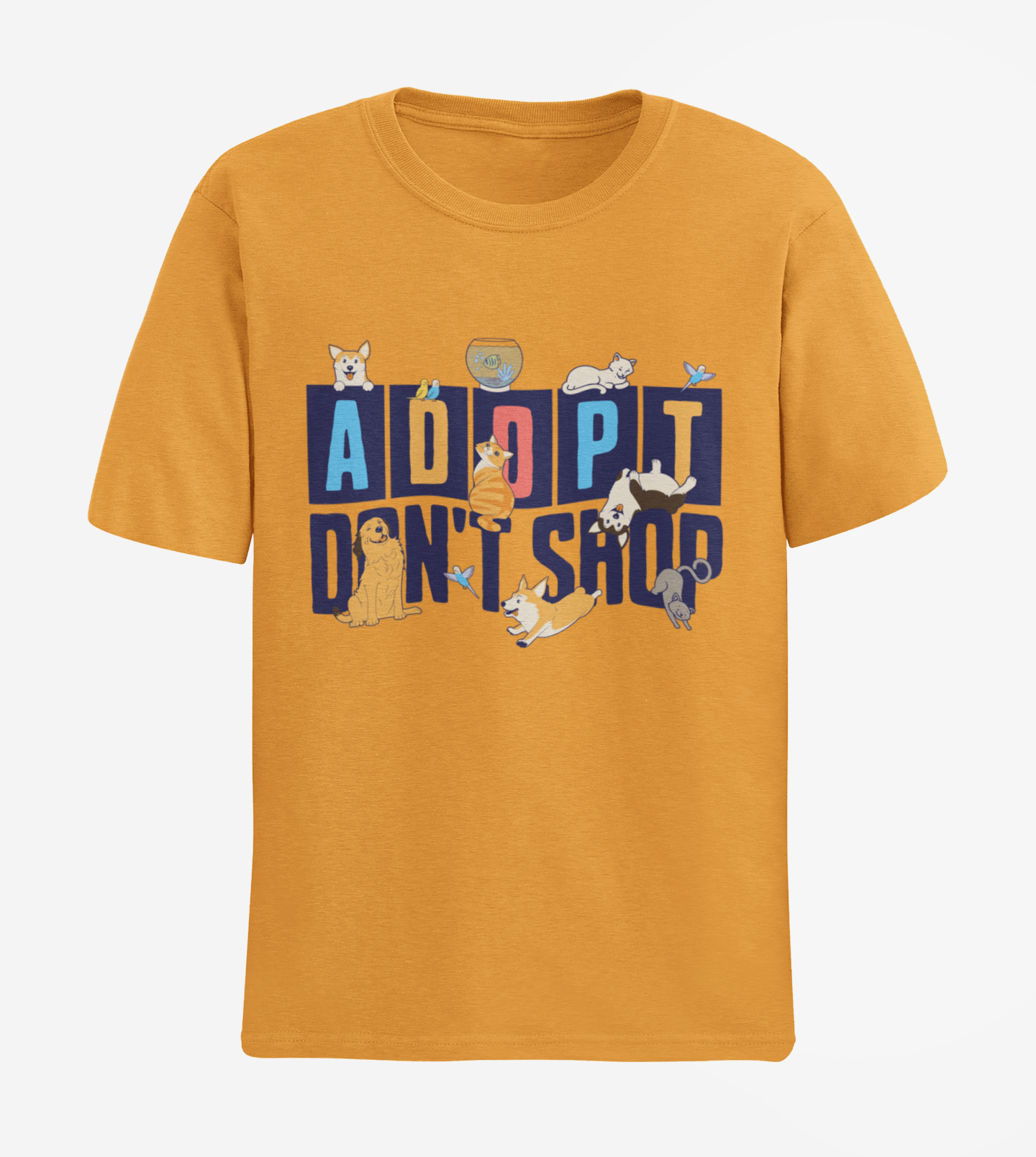 Adopt Don't Shop Unisex Half Sleeve T-shirt