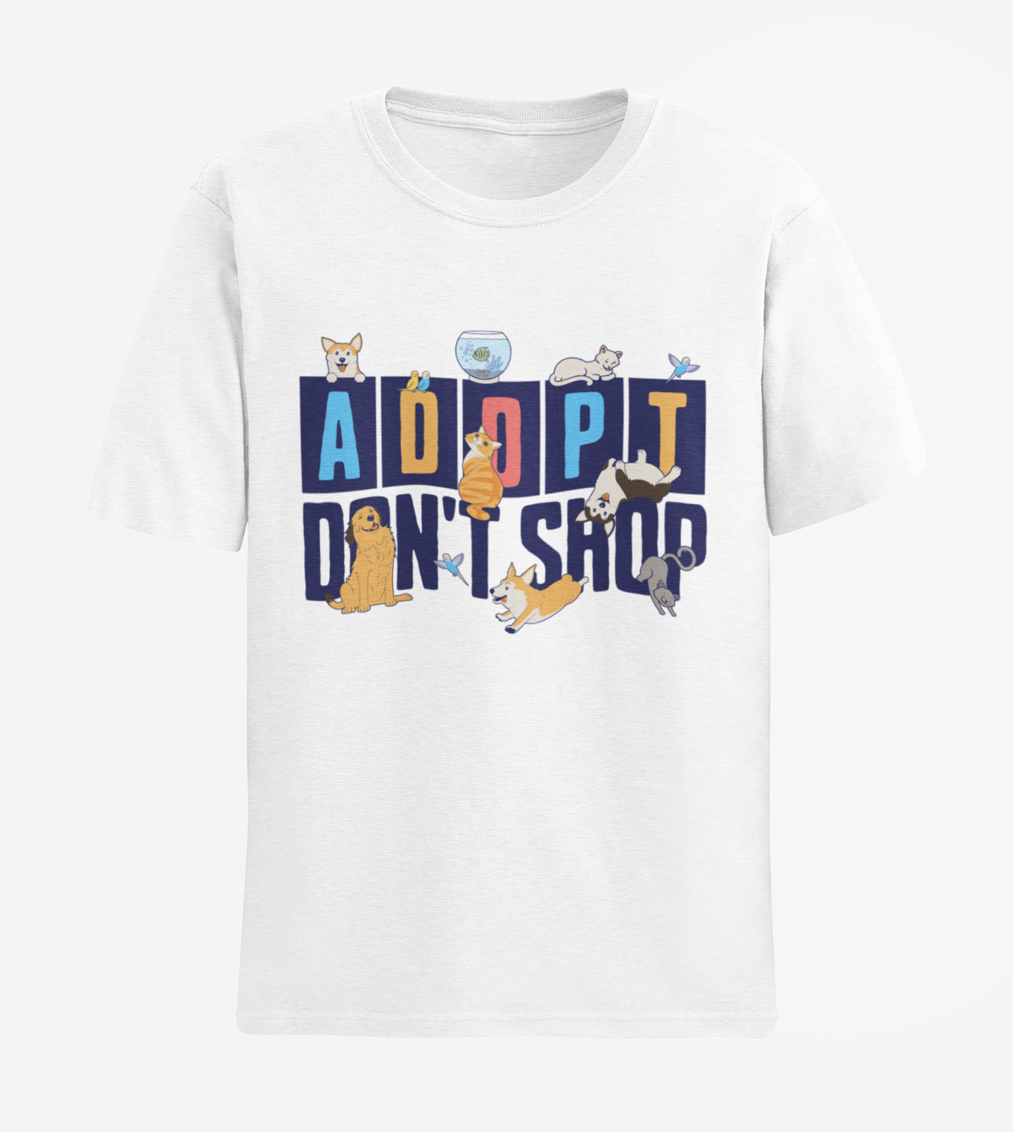 Adopt Don't Shop Unisex Half Sleeve T-shirt