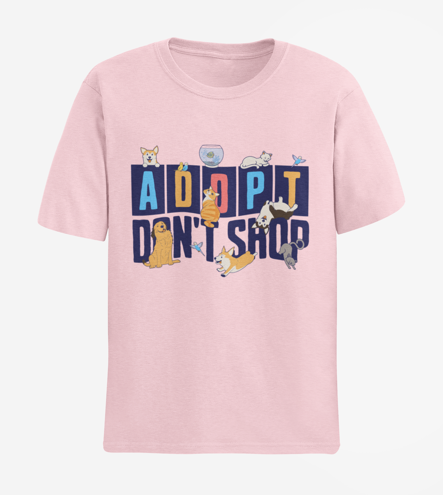 Adopt Don't Shop Unisex Half Sleeve T-shirt